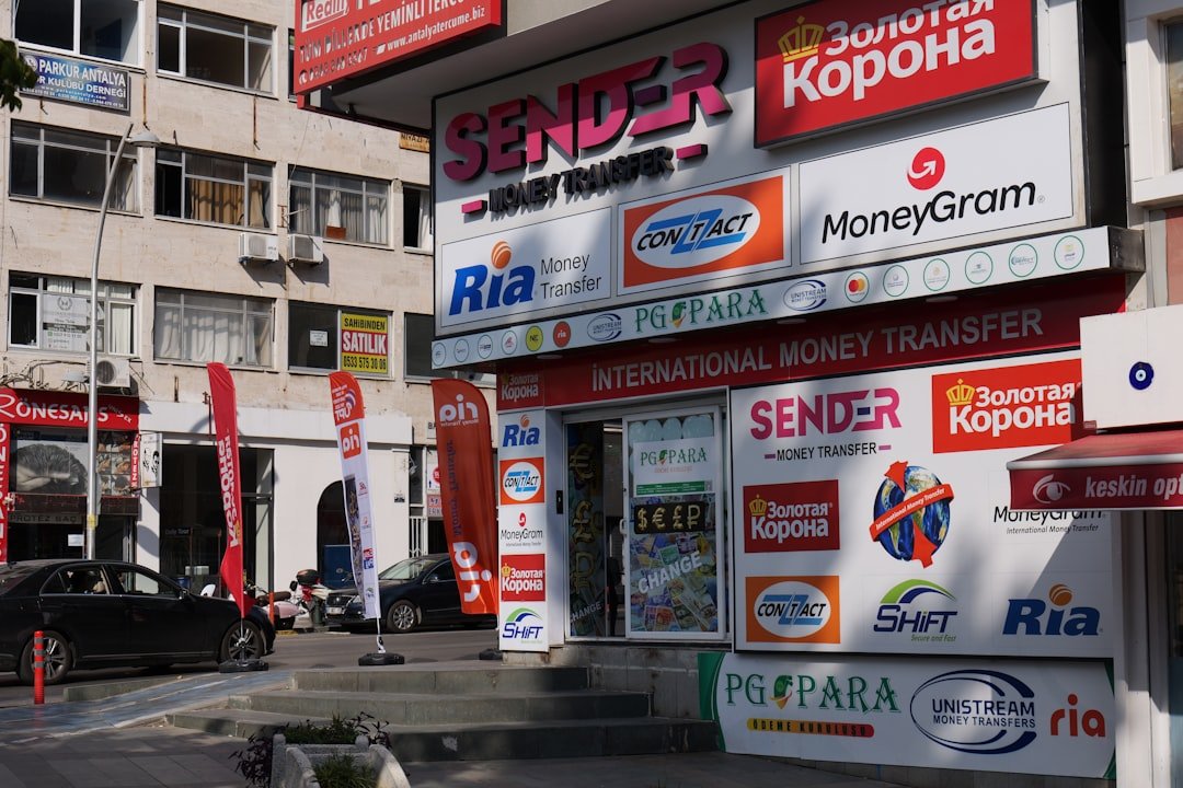 a car is parked in front of a store