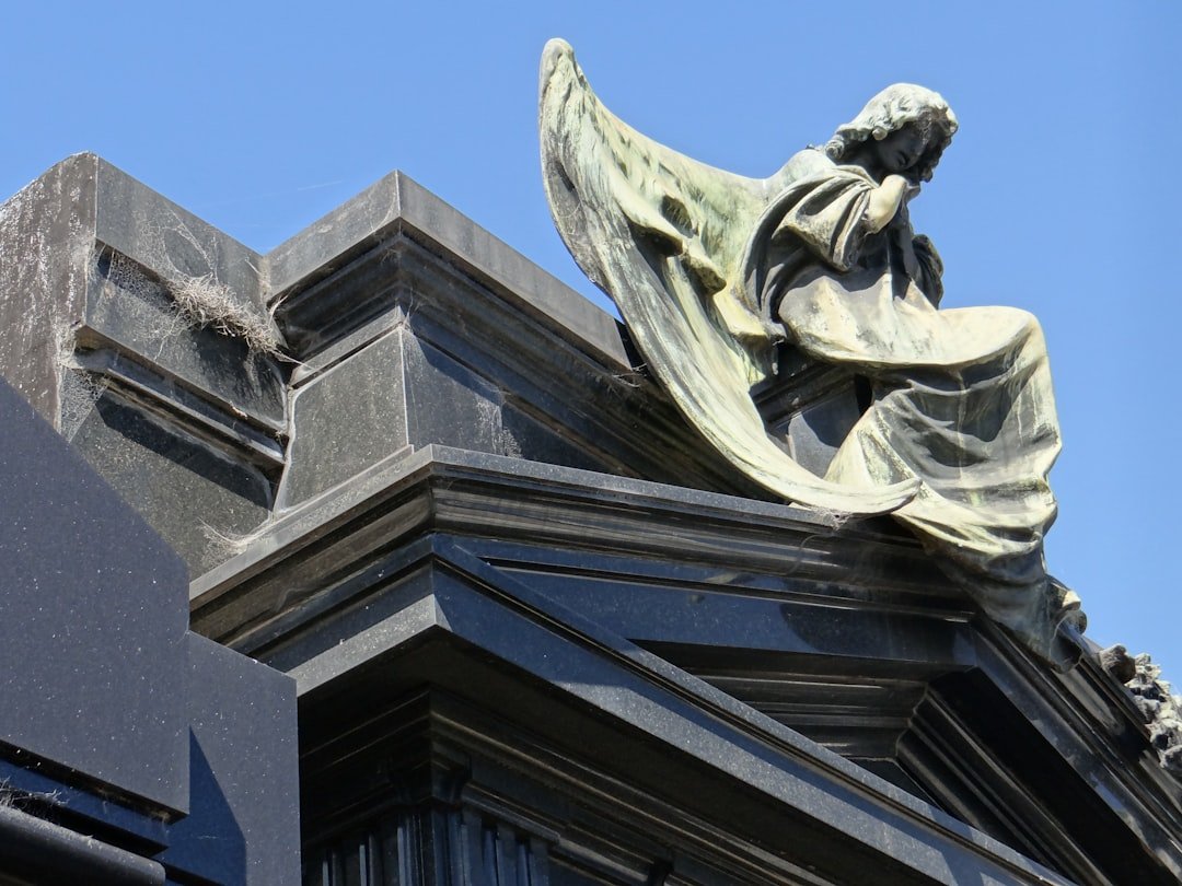 a statue of a woman on top of a building